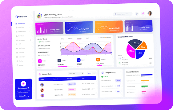 Call Center Web App Design